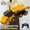 Non-Toxic 1/18 Rc Truck Dumper Huina 1553 Excavator Crawler 9Ch 2.4G Radio Controlled Car Electric Vehicle Tractor Model Toys For Children Gift