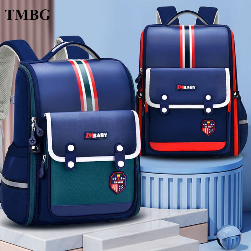 ZMBABY Модный английский стиль осень новый школьный рюкзак для учеников начальной школы интегрированный полностью открывающийся большой вместительный детский рюкзак для мальчиков 1-3-4 классов
