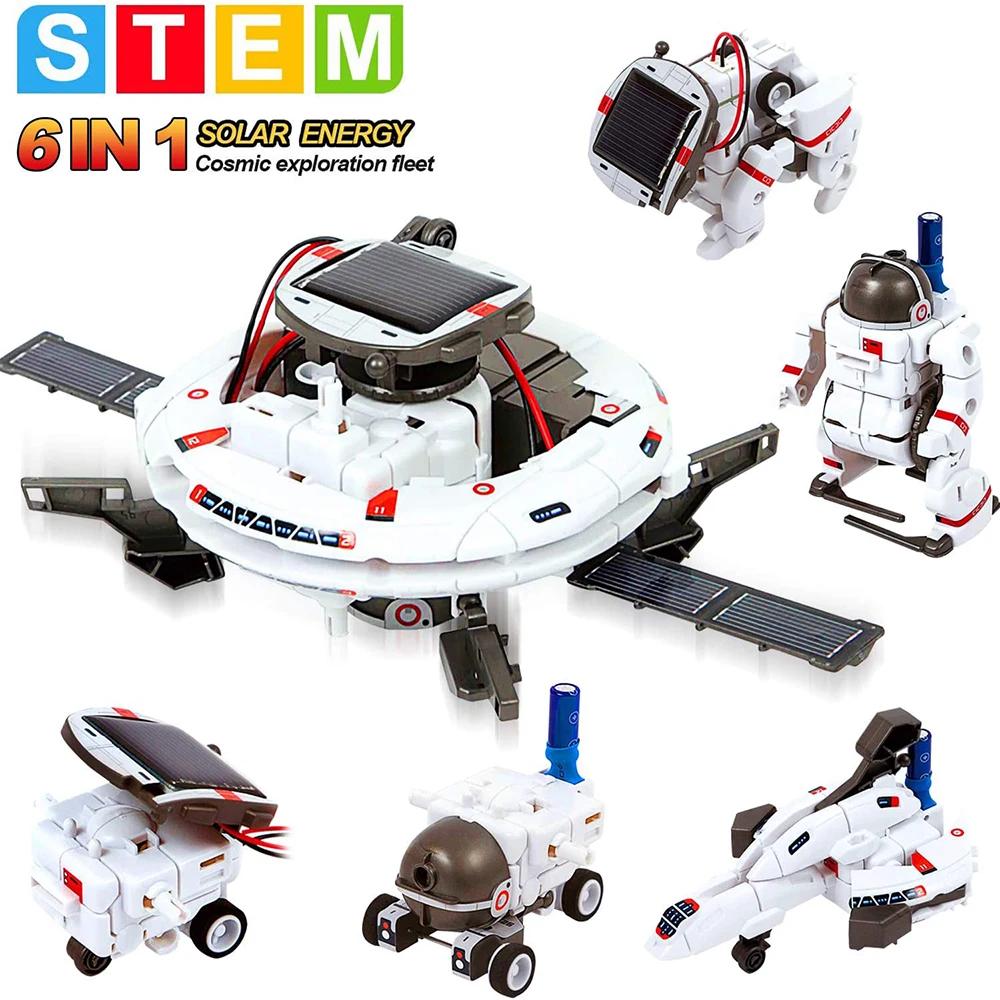 Solar Robot Toys Kits STEM Technology Science Kits Learning Astronaut Space Scientific Educational Toy for Kids Children Boys