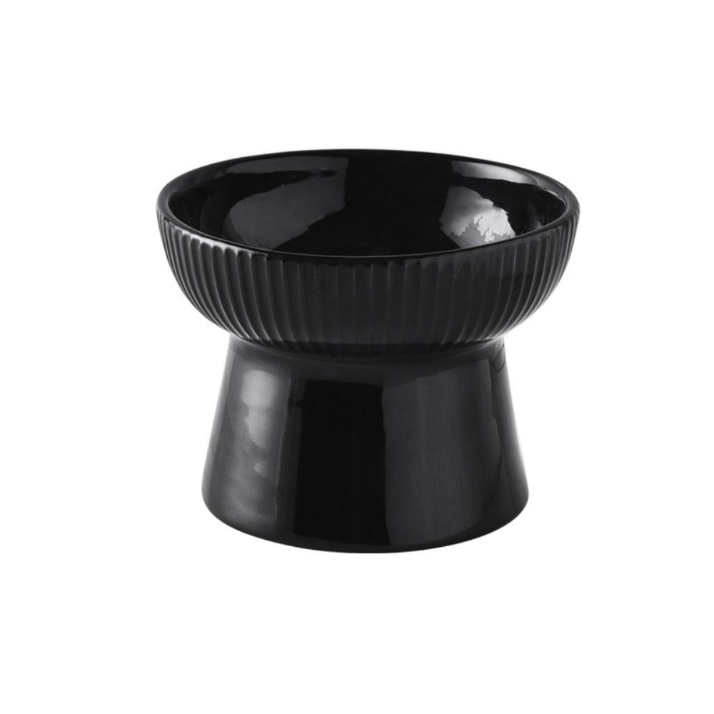 Ceramic Cat Bowl Slanted/Flat Mouth Dog Food Feeding Basin Pet High Foot Bowl Neck Protection