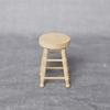 Realistic Wood Stool Zakka Realistic Pretend Play for Role Display Round Top Stool Model Vintage Stool 1:12 Doll House