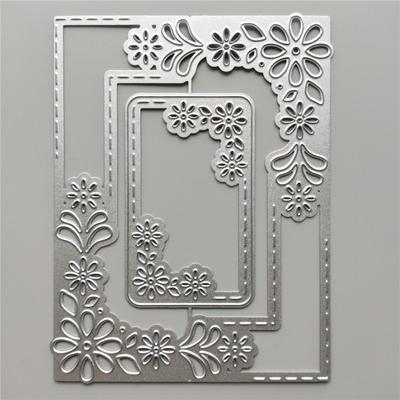 Прямоугольный цветок бордюр Металлические штампы DIY Скрапбукинг Тиснение Бумага Рамка Штампы Ремесла Шаблоны Формы Трафареты Инструменты