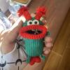 Креативный милый мультяшный автомобильный ключ-пакет, вязаная шерстяная подвеска в виде сосиски в виде рта, большой брелок-монстра