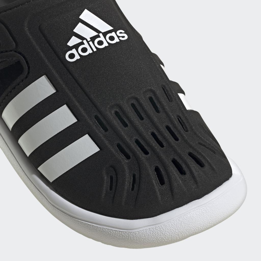 Adidas LWS08 Junior Summer Water Sandals for Boys and Sizes Size Closed-Toe Girls, 17-22cm, Black/White, 22.0cm