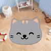 Серый круглый ковер с котом — моющийся коврик с милыми животными для игровых площадок, уникальные маленькие коврики, детский коврик для ванной, детские игровые коврики, детский коврик, мягкий коврик