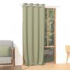 Plain Wrinkle-resistant Eyelet Curtain 135x250 Cm ALIX Khaki, by Soleil D'ocre