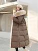 Women Thick Loose Large Size Down Cotton Parkas Jacket Autumn Winter New X-Long Padded Jacket Faux Fur Collar