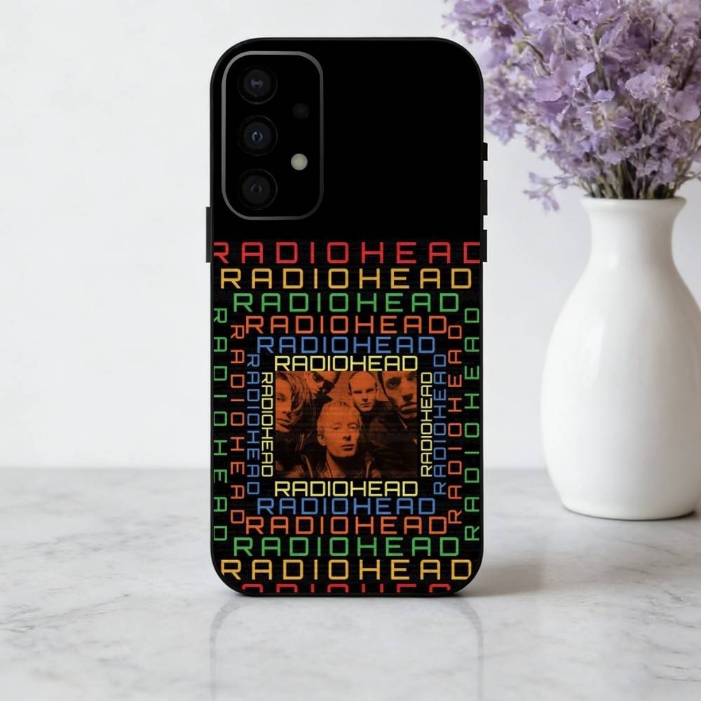 Альтернативная чехол-бампер R-Radiohead -D для Samsung Galaxy A73,A72,A71,A70,A53,A52,A51, Мягкий силиконовый черный чехол