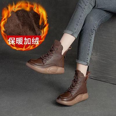 Туфли для папы на мягкой подошве женские 2025 года, импортные осенне-зимние туфли на толстой подошве в стиле ретро, высокие женские туфли