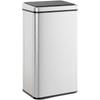 Sensor Trash Can 50L Stainless Steel Automatic Trash Can with Soft-Close Lid Motion Sensor 35.5 x 26 x 67 cm Silver