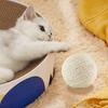 Cat Sisal Ball Interactive Cat Scratching Ball Toy Natural Sisal Scratcher Ball with Sound for