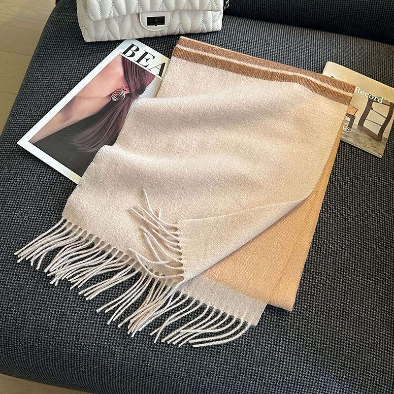 Зимний Шерстяной Шарф Для Женщин Теплые Кашемировые Шарфы Хиджаб Однотонный Женский Длинный Шаль Пашмина Бандана Головной Платок