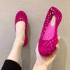 Fashion Sapatos Feminino Ladies Flats Hollow Slip On Fashion Female High Quality Sandals Comfortable Summer Footwear 2024 Jelly Shoes