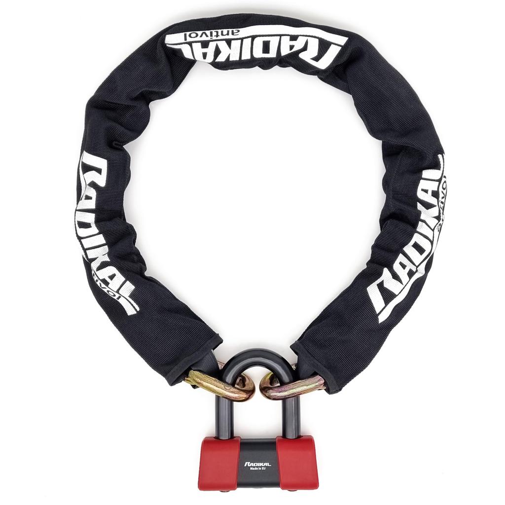 RADIKAL RK48120 Bike Chain Mini U Padlock SRA High Security Approved Anti-Theft ø13.5 + ø18,