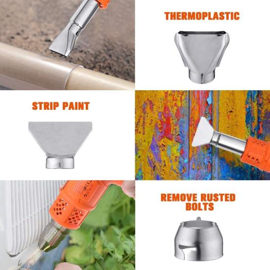 Электрическая горелка для сорняков с эргономичной ручкой, высокая мощность, регулируемая температура, садовая электрическая горелка для сорняков с комплектом насадок