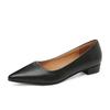 Fashion 2025New Pointed Toe Shallow Mouth Square Heel Small Leather Shoes Women's Elegant Fashion High Heels Dress Shoes Zapatos Mujer