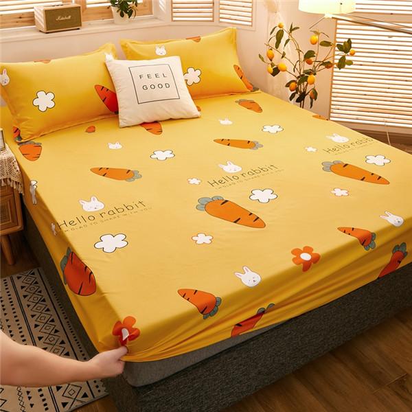 New Waterproof Bed Sheet Printed Cartoon Bed Fitted Sheet Mattress Covers Deep Pocket Bed Protector Sheet