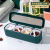 Kitchen Thickened Seasoning Box Household Four-grid Combination Seasoning Salt Tank Pepper Bottle Seasoning Storage Capacitor