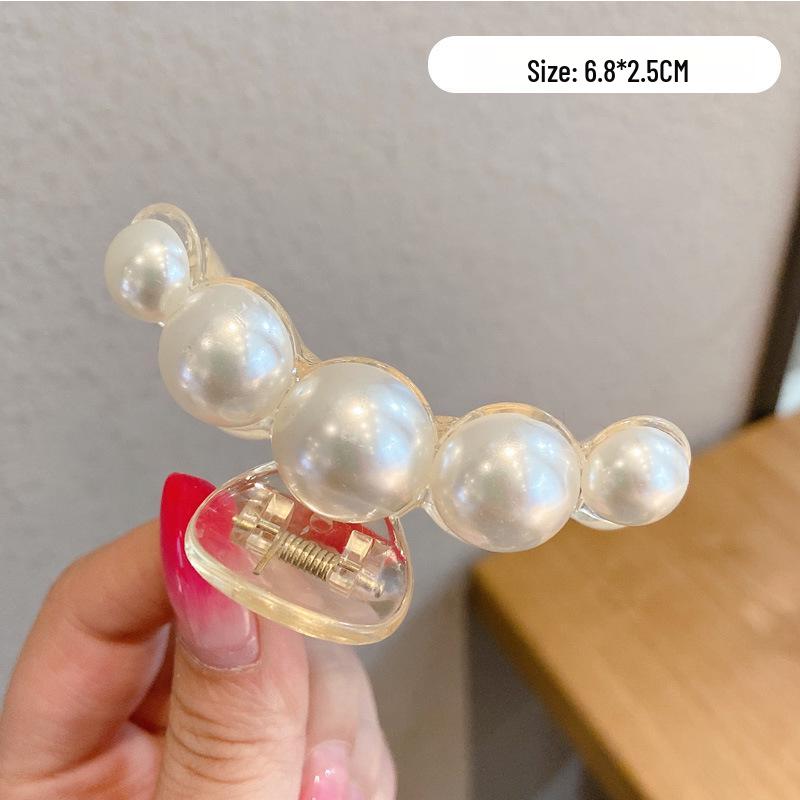 2025 Жемчужная заколка-краб для волос для женщин - Элегантный осенне-зимний аксессуар для волос для челки и боковых укладок