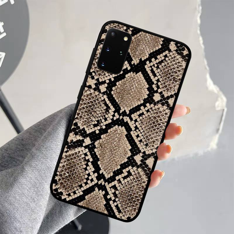Чехол для телефона с принтом змеиной кожи для Samsung S21 S10 Lite S20 Ultra S9 S8 Plus S7 S6 Edge S5