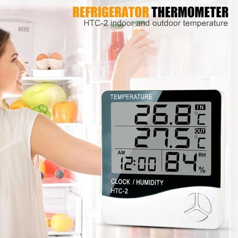 Цифровой ЖК-термометр-гигрометр с переключателем °C/°F, точный тестер влажности в помещении для детской комнаты, террариума