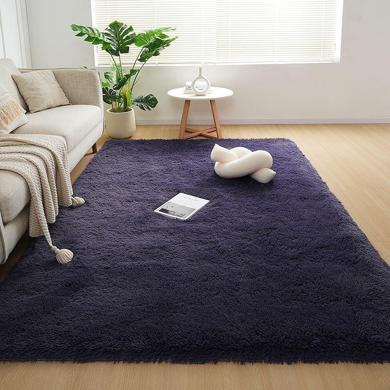 Checkered Plush Rug Soft Fluffy Carpet for Living Room Bedroom Home Decor Shaggy Floor Mat Bedside Rug