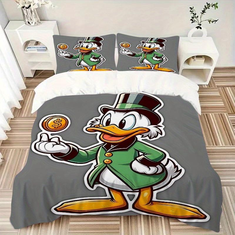 3pcs set Donald Duck1pc of quilt cover+2pcs of pillowcase, no core, print bedding, All Seasons Bedroom Setting118