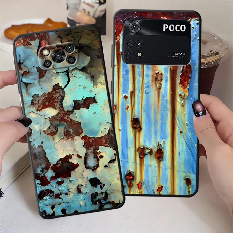Чехол с ржавыми пятнами для Xiaomi Poco C51 F3 F4 F5 M5 X3 X4 X5 C65 C50 M3 M4 Pro Funda Чехол для телефона