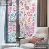 Xc9254 Hand-Painted Sunlight Colorful Pellis Pattern Electrostatic Glass Window Sticker Double-Sided Visual Decoration