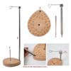 Adjustable Single Thread Spool Holder 6.3-15.5 Inch Height Thread Holder with Wooden Base Spool Holder for Quilting & Embroidery