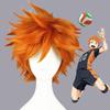 Хайкюу!! Hinata Syouyou Косплей Парик Короткие Оранжевые Пушистые Многослойные Парики Для Косплея Термостойкие Синтетические Волосы Аниме Парик + Кепка Для Парика