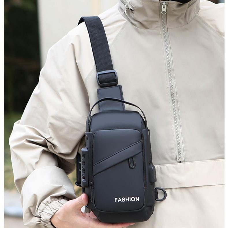 2025 Новая мужская сумка через плечо, повседневная нагрудная сумка, простая поясная сумка, диагональная сумка на плечо