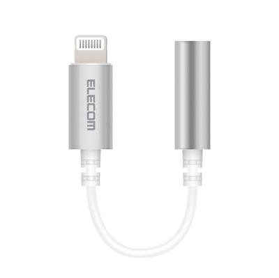 Elecom Адаптер Lightning на 4-контактный разъем для наушников, сертифицирован Apple, серебристый, MPA-XL35DS01SV