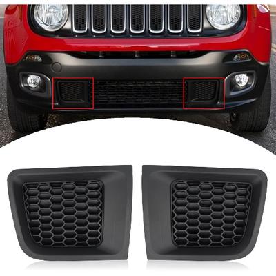 1 пара накладок на решетки переднего бампера Ert Замена накладки Подходит для Jeep Renegade 2015-2018 Sport Latitude Trailhawk Limited