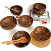 Coconut Shell Bowl Natural Old Coconut Shell Wooden Rice Bowl Spoon Fruit Product Dining Salad Storage Bowl Kitchen Tableware