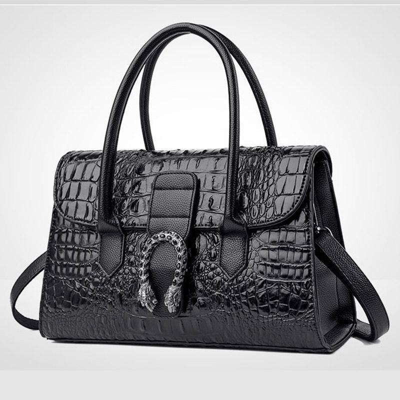 Женские сумки Высококачественные кожаные сумки с крокодиловым узором Сумки через плечо Женские сумки для мам среднего возраста
