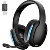 Wireless Gaming Headphones for PS5 PS4 PC, 2.4 GHz Gaming Headphones with Microphone, 7.1 Stereo Surround Sound, 30 Hours Playback Time