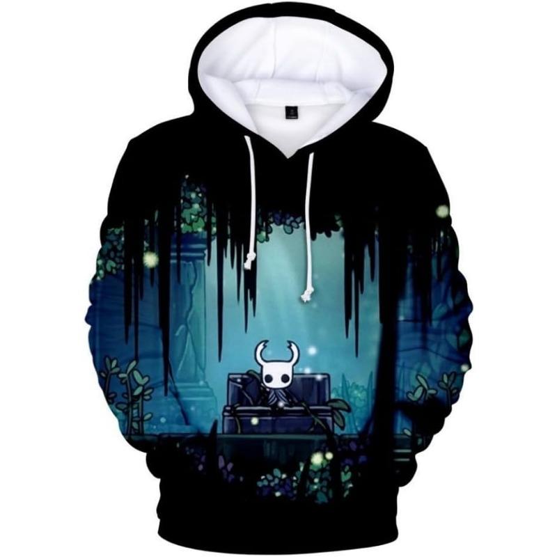 Худи Hollow Knight 2025 Винтажный Мерч Худи Мужские и Женские Хип-хоп Спортивный Пуловер Толстовка