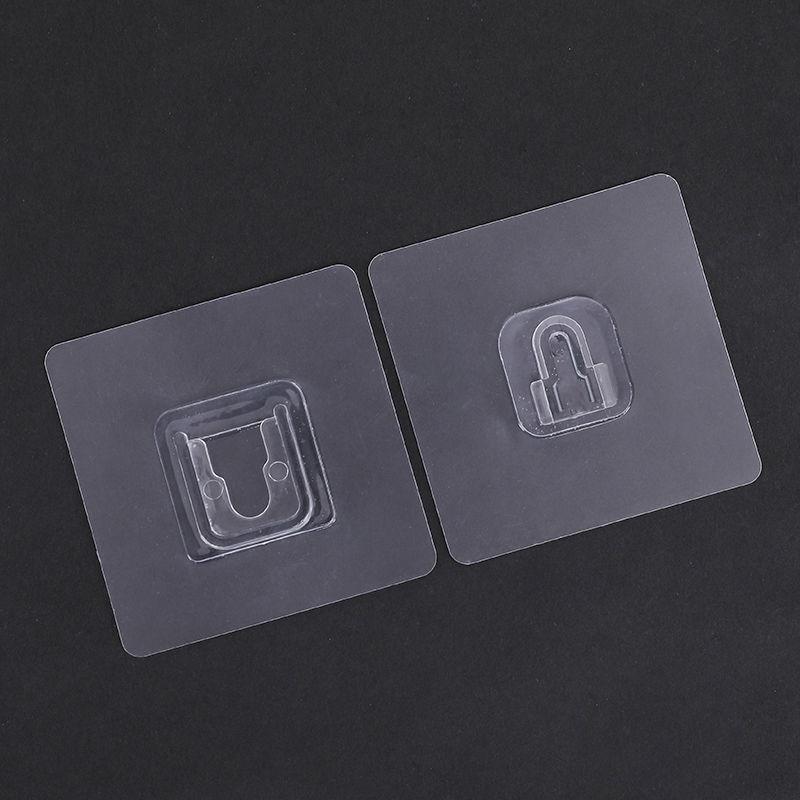 Самоклеящийся двухсторонний крючок с кнопкой-защелкой, многоцелевые крючки, прочная прозрачная присоска, настенный держатель, настенные крючки, вешалка