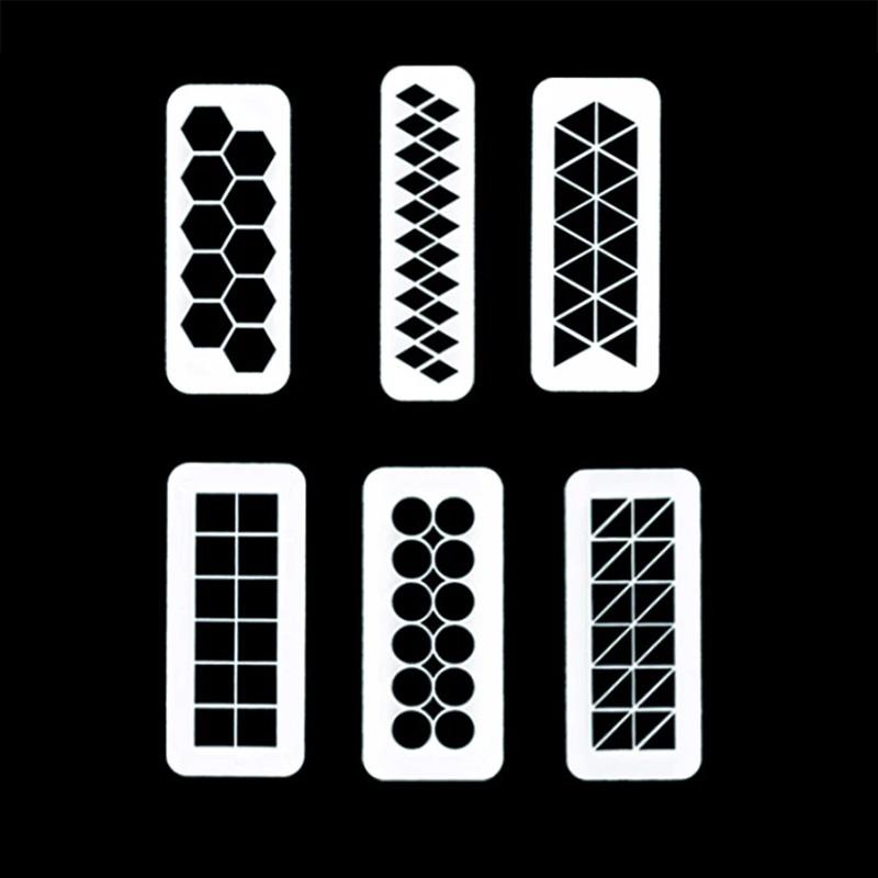 3 шт. Инструменты для выпечки, шестигранная круглая форма для помадки, квадратная треугольная пластиковая форма для украшения торта, геометрическая сетка, форма для печенья
