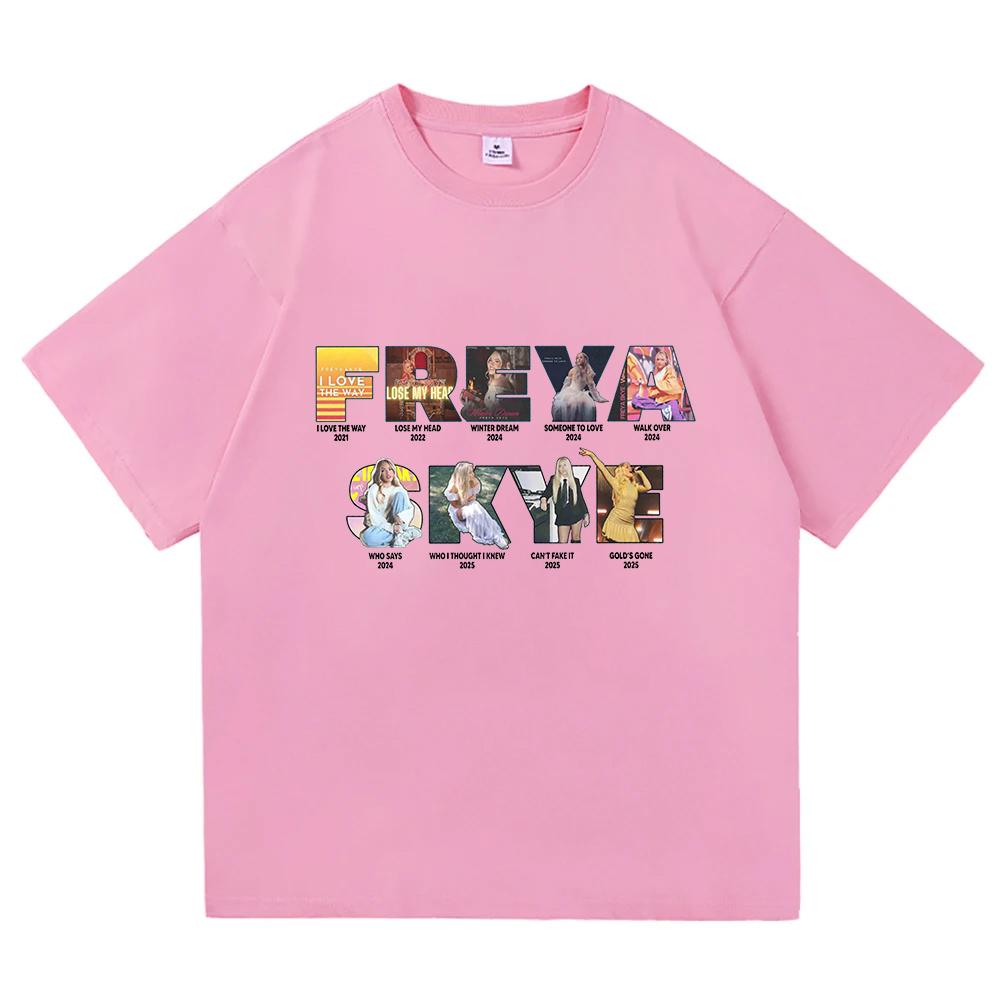 Silent TreatUnisext Tee Freya Skye Stars Align Tour 2026 Unisex/Women Clothing Harajuku High Quality Tops 100% Cotton TShirts Vintage