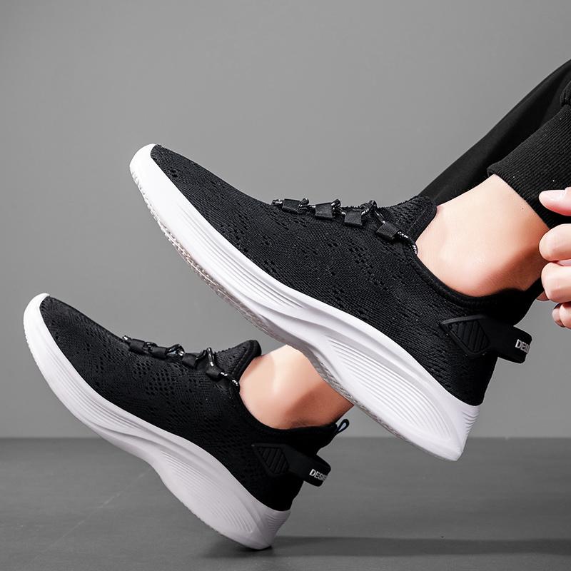 Легкие мужские сетчатые кроссовки, летние повседневные мужские кроссовки для улицы, нескользящие, дышащие, спортивные, модные, универсальные, мужские кроссовки для спорта