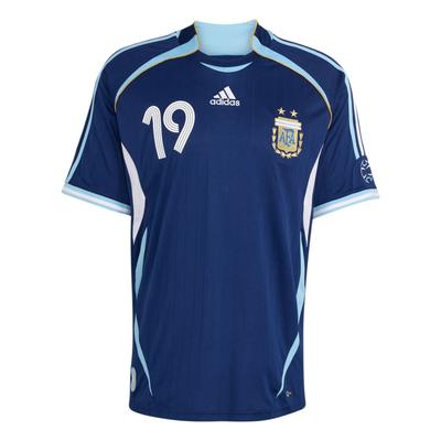 adidas Игровая форма Аргентины на выезде 2006 года Месси Мужские майки JN3709