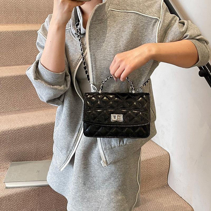 Сумка-цепочка ромбовидной формы, женская новая летняя нишевая на плечо, мессенджер, портативная маленькая квадратная сумка