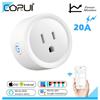 Corui Us Bluetooth Wi-Fi 20a Мониторинг заряда Беспроводная розетка с дистанционным управлением Умная вилка Огнестойкая мощность ПК Голосовое управление