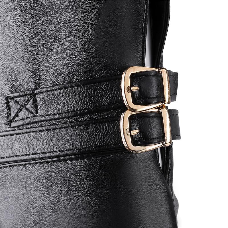 Women'S High Boots Plus Size 34-47 Fashion Ladies Autumn Winter Round Toe Over The Knee Boots Zip Low Heels Women Boots 2025 Newest