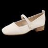 367-1 Versatile square head French single shoes 2025 autumn new super soft-soled women's shoes flat Mary Jane shoes