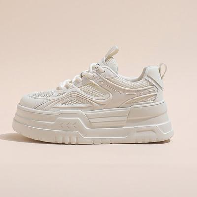 Платформа Женская обувь Лето Новые Повышающие Сетчатые Дышащие Повседневные Туфли Модные Кроссовки на Толстой Подошве