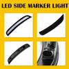 [WHITE LED STRIP] Front+Rear Smoked For Side Marker Dodge Lights 15-22 Charger