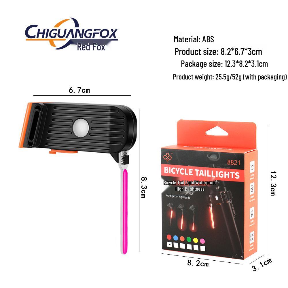 Светодиодный задний фонарь с USB-зарядкой для ночной езды на велосипеде - Крепление на ремешке и динамическая навигация